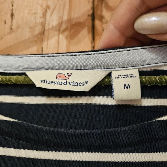 Vineyard Vines Blue & White Striped Dress - Medium - Picture 2 of 5